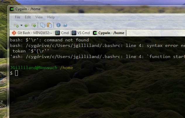 Console2 with lowered opacity