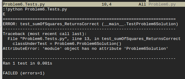 Output from 2nd test run